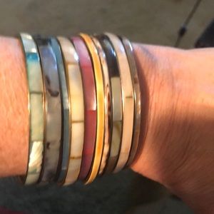Mother of Pearl Bangle Bracelets (10)